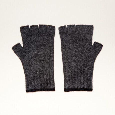 Cashmere Fingerless Gloves // Charcoal