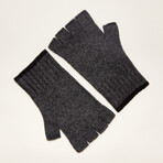 Cashmere Fingerless Gloves // Charcoal