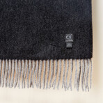 Cashmere Woven Scarf // Black + Gray