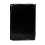 Gulliver's Travels // Small Leather Passport Holder // Black (Black)