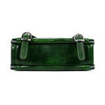 Clarissa // Convertible Leather Backpack // Green (Green)