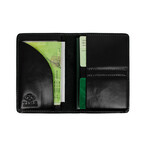 Gulliver's Travels // Small Leather Passport Holder // Black (Black)