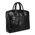 The Little Prince // Leather Briefcase Laptop Bag // Black