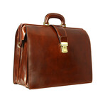 The Firm // Leather Briefcase // Brown (Brown)
