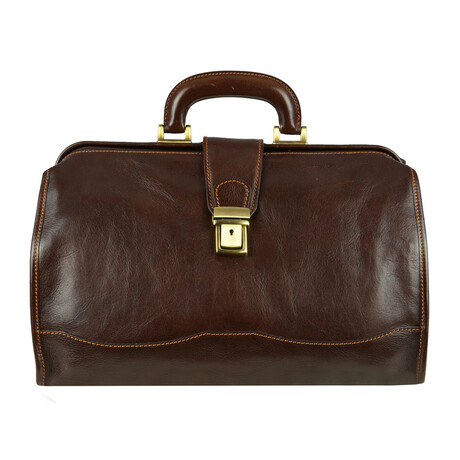 David Copperfield // Small Leather Doctor Bag // Dark Brown