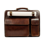 The Prophet // Leather Satchel Work Bag // Brown (Brown)