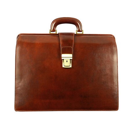 The Firm // Leather Briefcase // Brown (Brown)