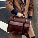 The Prophet // Leather Satchel Work Bag // Brown (Brown)