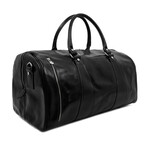 Wise Children // Leather Duffle Weekend Bag // Black (Black)