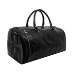 Wise Children // Leather Duffle Weekend Bag // Black (Black)