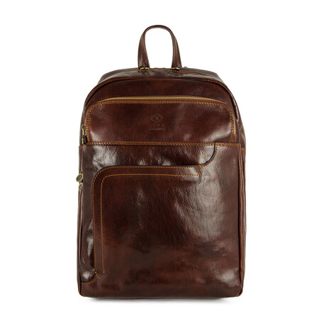 L.A. Confidential // Leather Backpack // Dark Brown