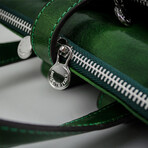 Clarissa // Convertible Leather Backpack // Green (Green)