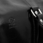 Wise Children // Leather Duffle Weekend Bag // Black (Black)