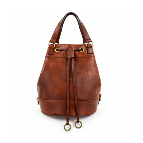Light in August // Leather Backpack Shoulder Bag // Light Brown