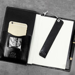 The Diary Of A Nobody // Leather Journal + Refillable Notepad // Black