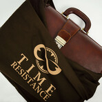 The Firm // Leather Briefcase // Brown (Brown)