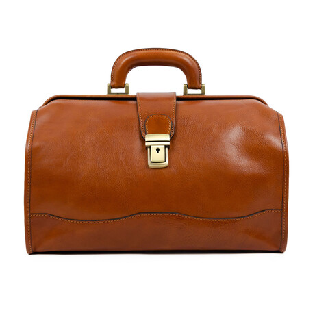 David Copperfield // Small Leather Doctor Bag // Cognac Brown (Cognac Brown)