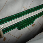 Clarissa // Convertible Leather Backpack // Green (Green)