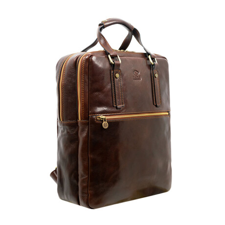 Gone with the Wind // Leather Backpack // Dark Brown