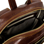 L.A. Confidential // Leather Backpack // Dark Brown