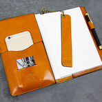 The Diary Of A Nobody // Leather Journal + Refillable Notepad // Yellow