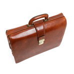 The Firm // Leather Briefcase // Cognac Brown