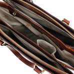 The Scarlet Letter // Leather Tote Shoulder Bag // Brown