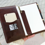 The Diary Of A Nobody // Leather Journal + Refillable Notepad // Brown