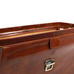 The Firm // Leather Briefcase // Cognac Brown