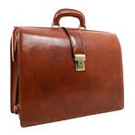 The Firm // Leather Briefcase // Cognac Brown