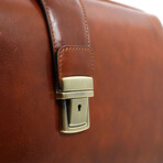 The Firm // Leather Briefcase // Cognac Brown