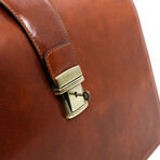 The Firm // Leather Briefcase // Cognac Brown