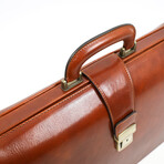 The Firm // Leather Briefcase // Cognac Brown