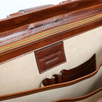 The Firm // Leather Briefcase // Cognac Brown