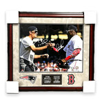 Tom Brady & David Ortiz // New England Patriots + Boston Red Sox // Signed Photograph w/ Inscription + Framed