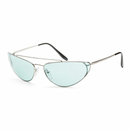 Women's Fashion PR62VS-1BC0B566 Sunglasses // Silver + Light Azure