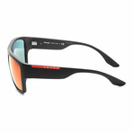 Men's Linea Rossa PS08VS-DG008F-59 Sunglasses // Black + Dark Gray + Blue + Red