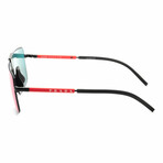 Men's PS52XS-1BO01M-59 Linea Rossa Sunglasses // Black + Dark Gray + Blue + Red