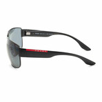 Men's PS56VS-1BO02G-62 Linea Rossa Sunglasses // Black + Dark Gray