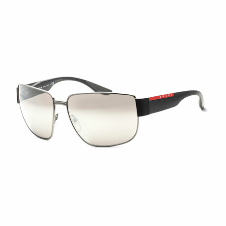 Men's PS56VS-5AV09F-62 Linea Rossa Sunglasses // Gray + Light Gray + Silver