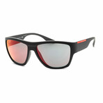 Men's Linea Rossa PS08VS-DG008F-59 Sunglasses // Black + Dark Gray + Blue + Red