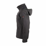 Hooded Softshell Jacket // Anthracite (S)