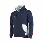 Two Colored Hoodie // Navy + Gray (M)