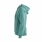 Full Zip Hooded Sweatshirt // Teal (L)