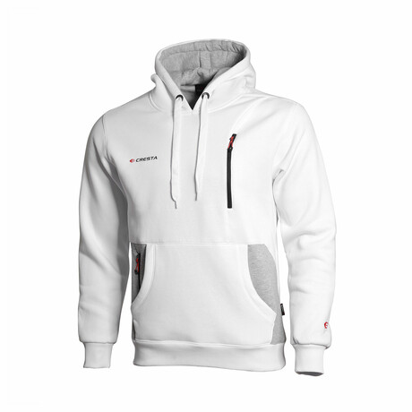 Two Colored Hoodie // White + Gray (S)