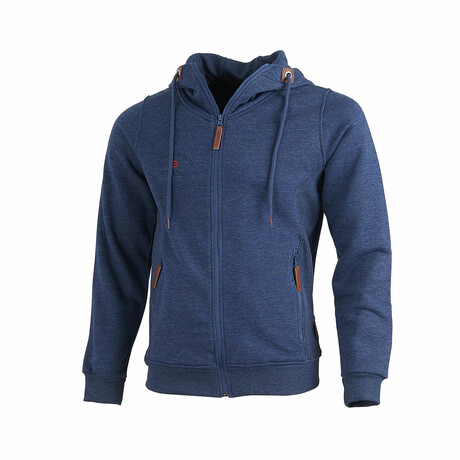 Full Zip Hooded Sweatshirt // Navy (S)