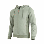 Full Zip Hooded Sweatshirt // Green (L)