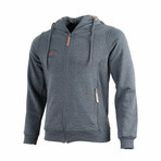 Full Zip Hooded Sweatshirt // Anthracite (XL)