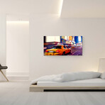 Signature Series Glass Heater // City Series // Time Square Taxi v2 (48"L x 16"W)