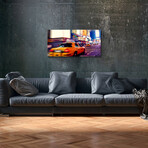 Signature Series Glass Heater // City Series // Time Square Taxi v2 (48"L x 16"W)